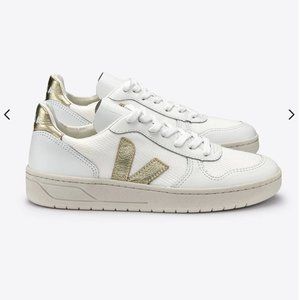 Veja V-10 Women's Leather Mesh Sneakers - Size EU 37 / US 6